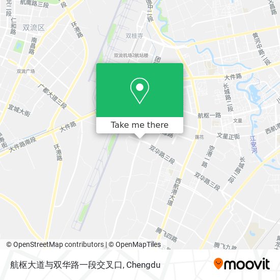 航枢大道与双华路一段交叉口 map