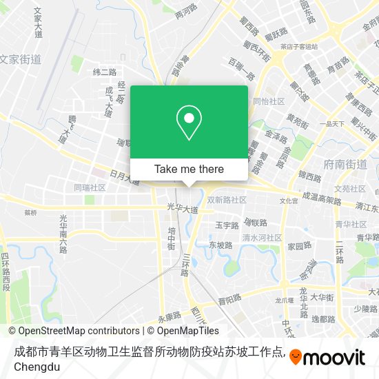 成都市青羊区动物卫生监督所动物防疫站苏坡工作点 map