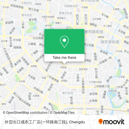 外贸出口成衣工厂店(一环路南三段) map
