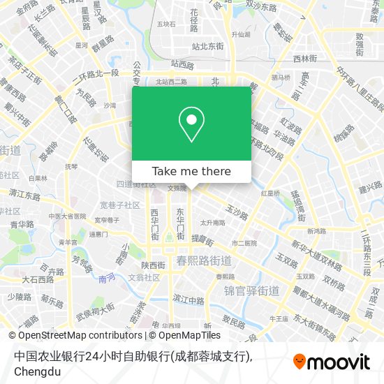 中国农业银行24小时自助银行(成都蓉城支行) map