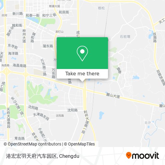 港宏宏羽天府汽车园区 map