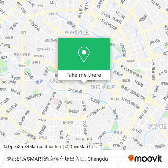 成都好逸SMART酒店停车场出入口 map