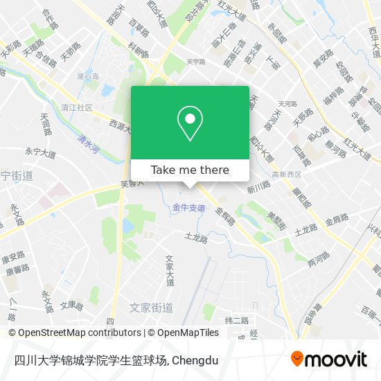 四川大学锦城学院学生篮球场 map