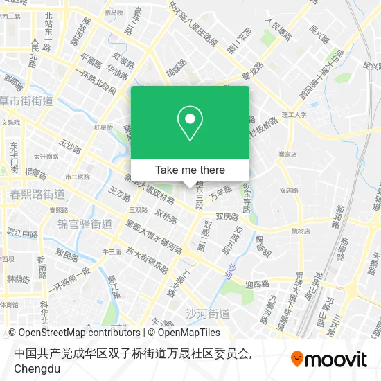 中国共产党成华区双子桥街道万晟社区委员会 map