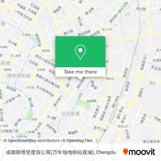 成都斯维登度假公寓(万年场地铁站观城) map
