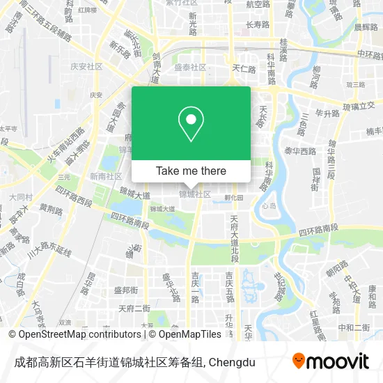 成都高新区石羊街道锦城社区筹备组 map