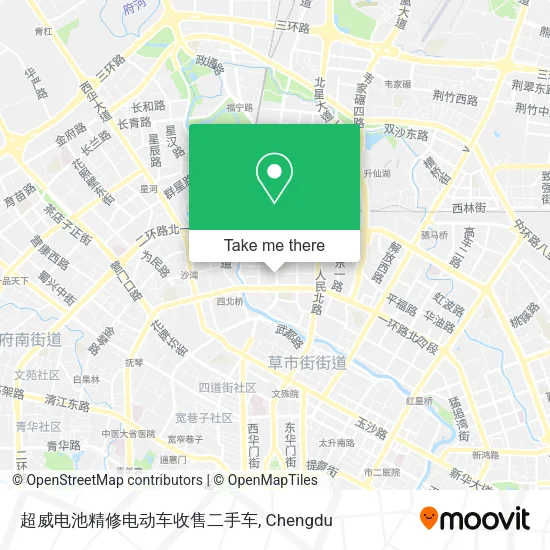 超威电池精修电动车收售二手车 map