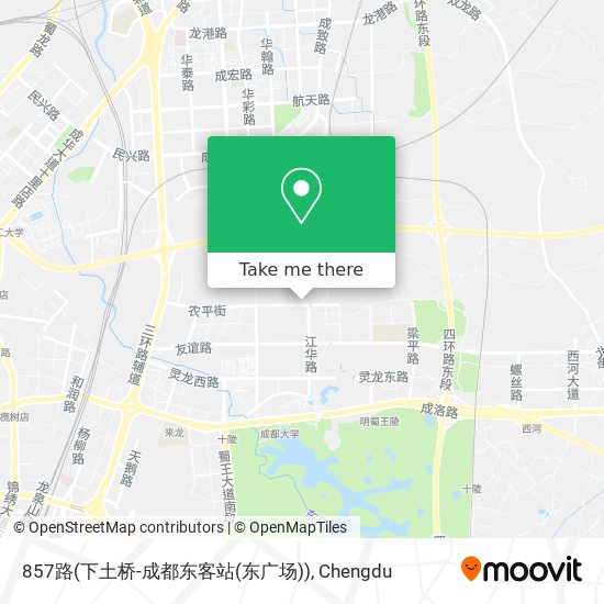 857路(下土桥-成都东客站(东广场)) map