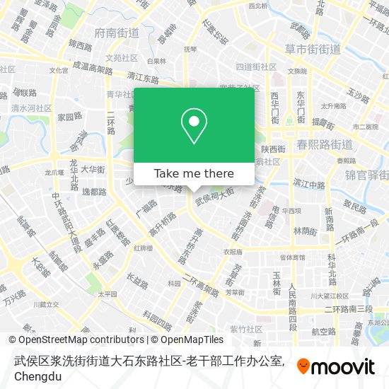武侯区浆洗街街道大石东路社区-老干部工作办公室 map