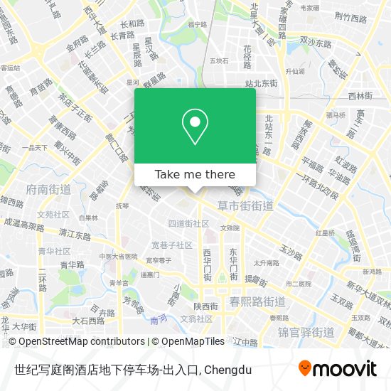 世纪写庭阁酒店地下停车场-出入口 map