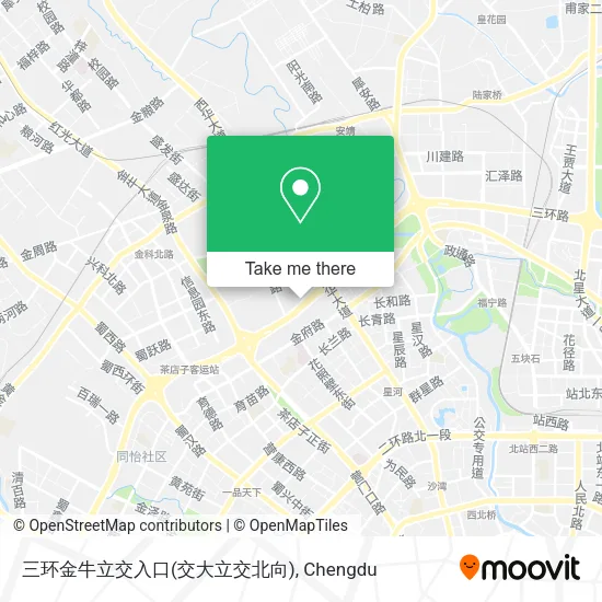 三环金牛立交入口(交大立交北向) map