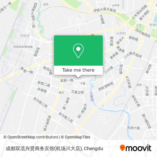成都双流兴贤商务宾馆(机场川大店) map