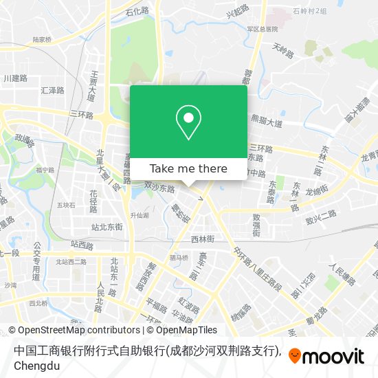 中国工商银行附行式自助银行(成都沙河双荆路支行) map
