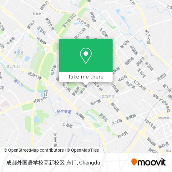成都外国语学校高新校区-东门 map
