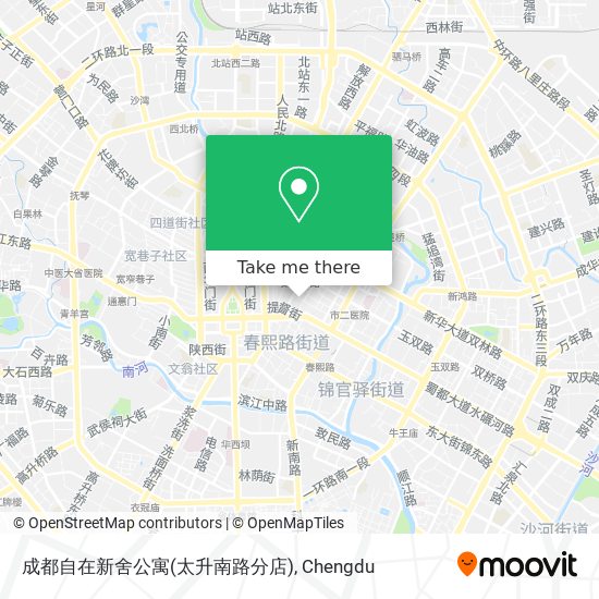 成都自在新舍公寓(太升南路分店) map