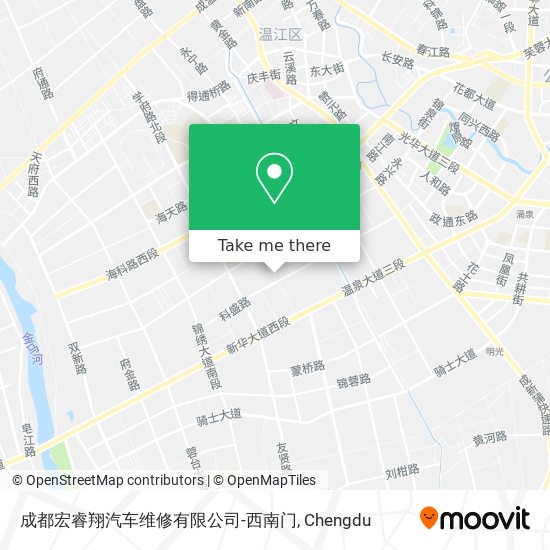 成都宏睿翔汽车维修有限公司-西南门 map