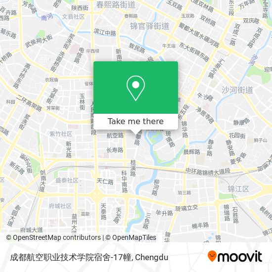 成都航空职业技术学院宿舍-17幢 map