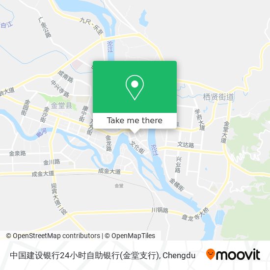 中国建设银行24小时自助银行(金堂支行) map