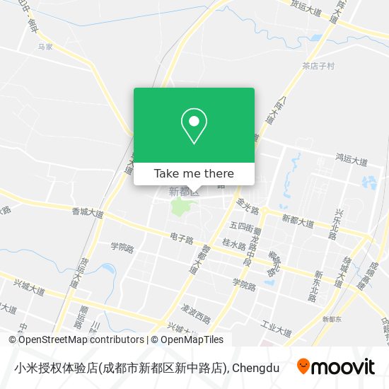 小米授权体验店(成都市新都区新中路店) map