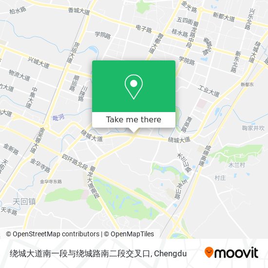 绕城大道南一段与绕城路南二段交叉口 map