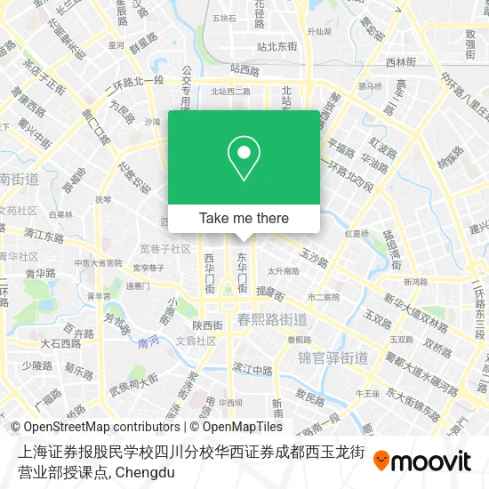 上海证券报股民学校四川分校华西证券成都西玉龙街营业部授课点 map