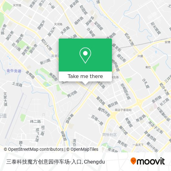 三泰科技魔方创意园停车场-入口 map
