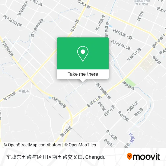 车城东五路与经开区南五路交叉口 map