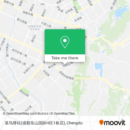 菜鸟驿站(成都东山国际H区1栋店) map