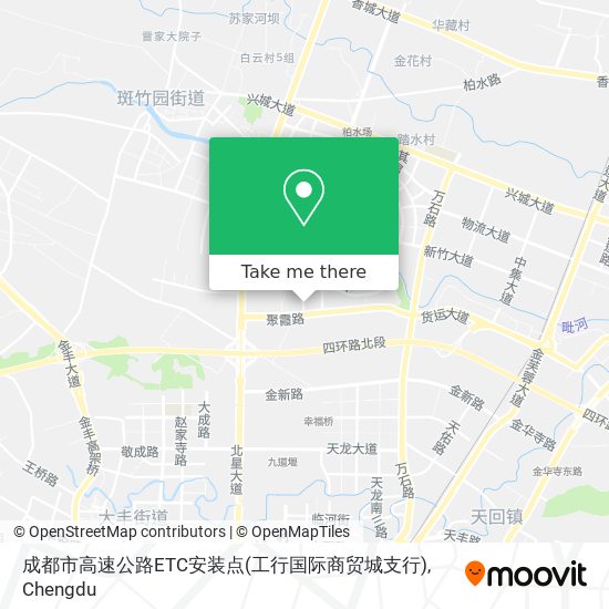 成都市高速公路ETC安装点(工行国际商贸城支行) map