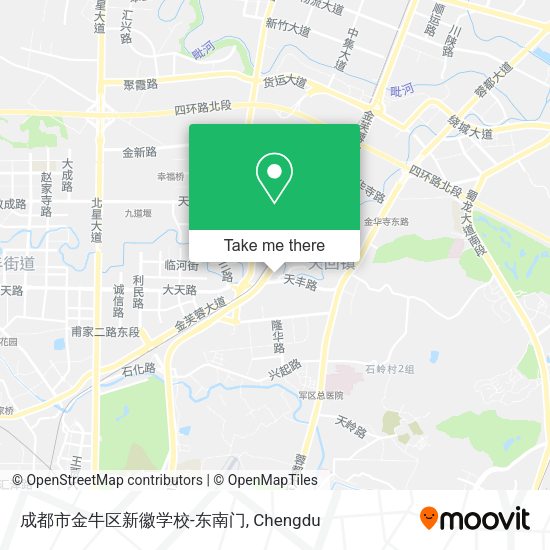 成都市金牛区新徽学校-东南门 map