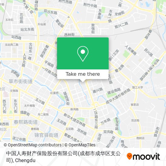 中国人寿财产保险股份有限公司(成都市成华区支公司) map