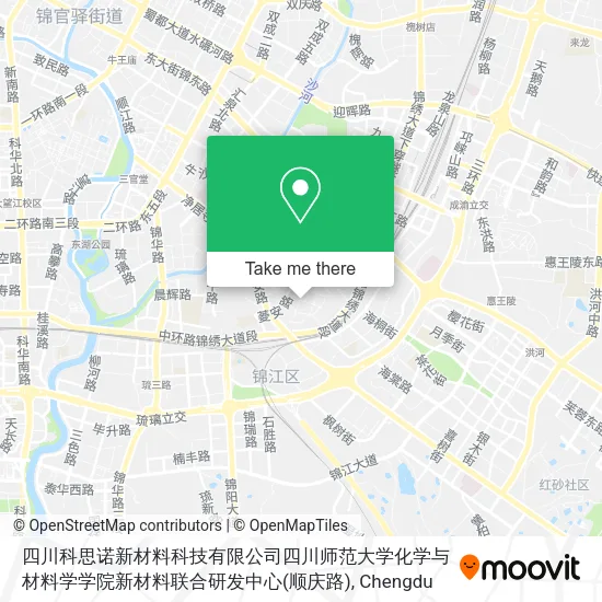 四川科思诺新材料科技有限公司四川师范大学化学与材料学学院新材料联合研发中心(顺庆路) map