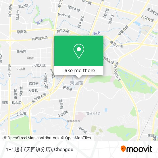 1+1超市(天回镇分店) map