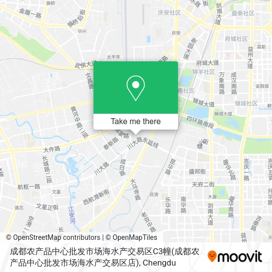 成都农产品中心批发市场海水产交易区C3幢(成都农产品中心批发市场海水产交易区店) map
