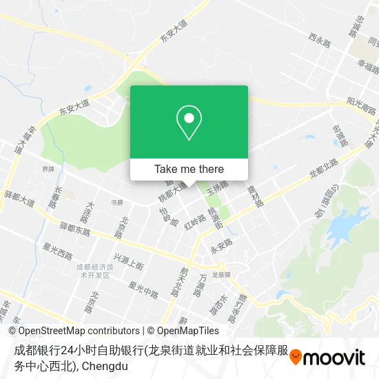 成都银行24小时自助银行(龙泉街道就业和社会保障服务中心西北) map