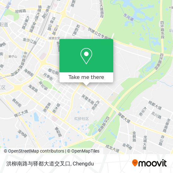 洪柳南路与驿都大道交叉口 map