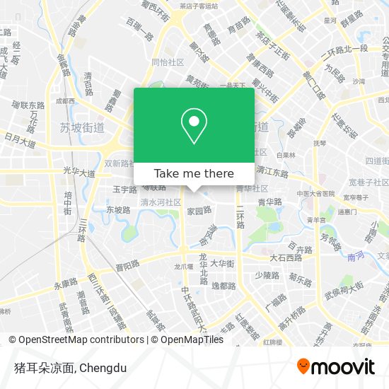 猪耳朵凉面 map