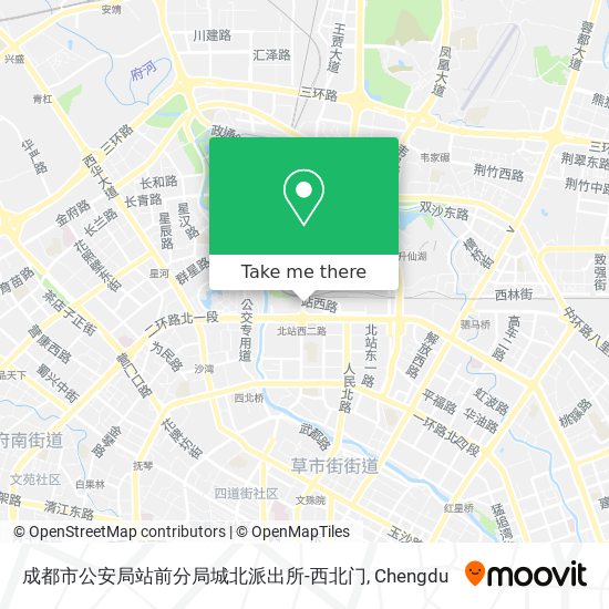 How To Get To 成都市公安局站前分局城北派出所 西北门in 金牛区by Bus Or Metro