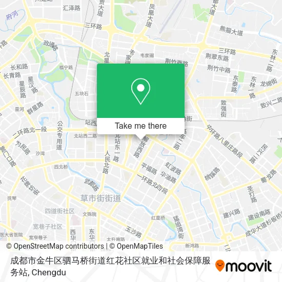 成都市金牛区驷马桥街道红花社区就业和社会保障服务站 map