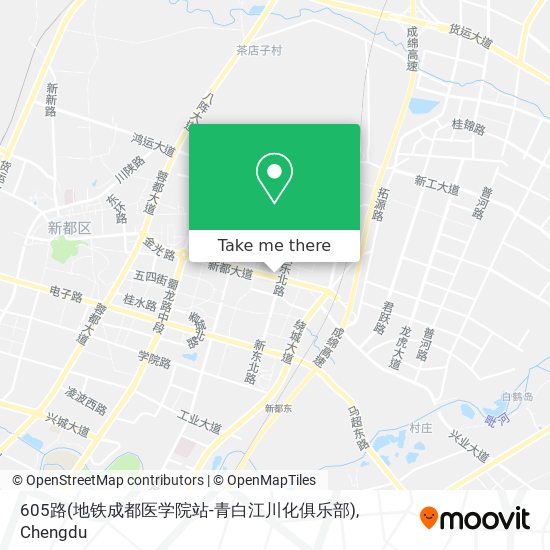 605路(地铁成都医学院站-青白江川化俱乐部) map