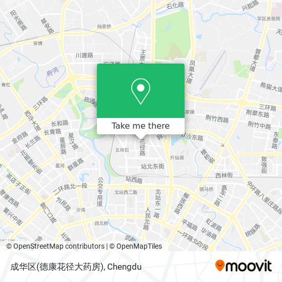 成华区(德康花径大药房) map