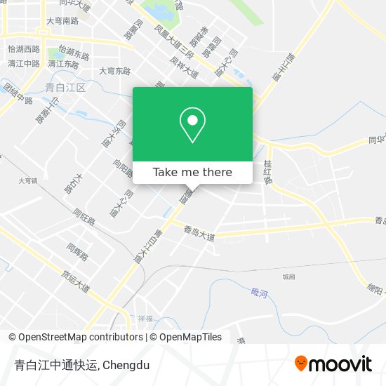 青白江中通快运 map