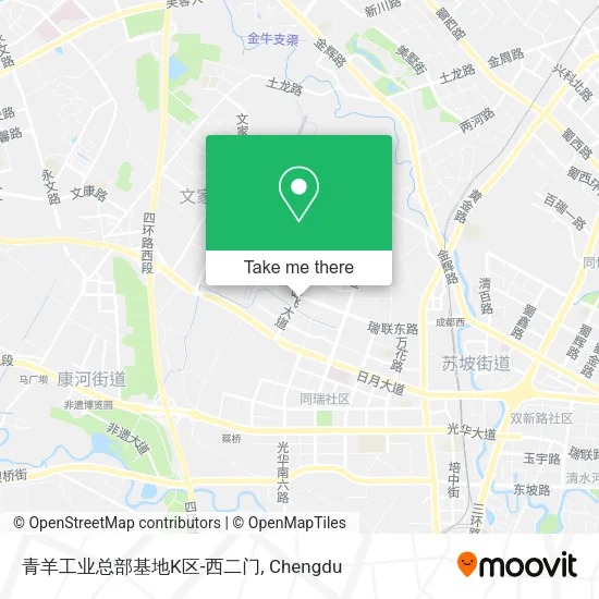 青羊工业总部基地K区-西二门 map