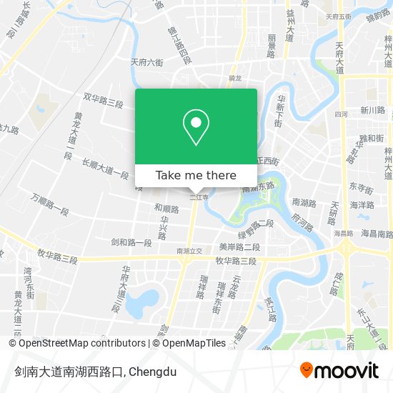 剑南大道南湖西路口 map