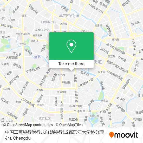 中国工商银行附行式自助银行(成都滨江大学路分理处) map