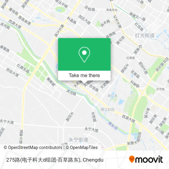 275路(电子科大d组团-百草路东) map