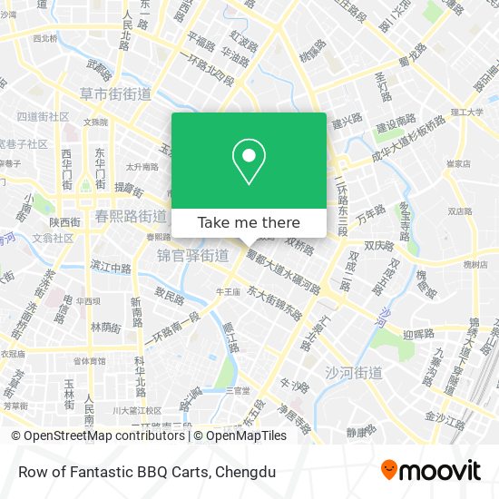 Row of Fantastic BBQ Carts map