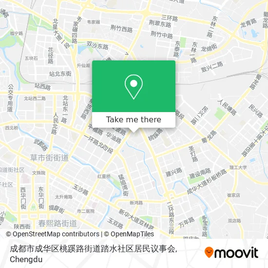 成都市成华区桃蹊路街道踏水社区居民议事会 map