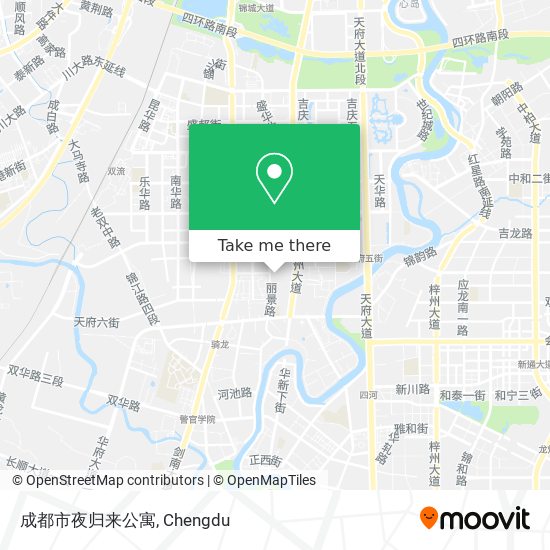 成都市夜归来公寓 map