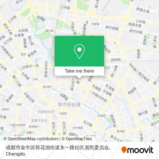 成都市金牛区荷花池街道东一路社区居民委员会 map